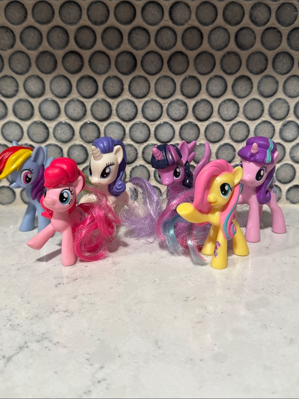 Lot (6) McDonald's My Little Pony Mini 3" Figures Rainbow Dash Rarity Pinkie Pie